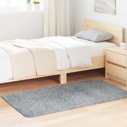 vidaXL Tapete shaggy de pelo alto NAVARRA 80x150cm cinzento prateado
