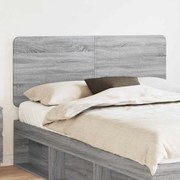 vidaXL Cabeceira com cabeceira Cinza Sonoma 160 cm Madeira processada