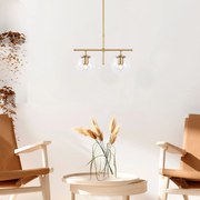 Candeeiro de Teto Roe – Dourado Brilhante – 52 x 15 x 36-76 cm