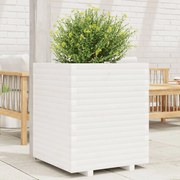 Vaso/floreira de jardim 60x60x72 cm pinho maciço branco