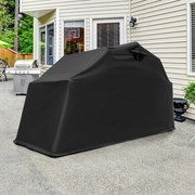 Capa Cobertura para Motas  em Tecido Oxford e Janelas de Malha Enroláveis 345 X 137 X 190 cm Preto