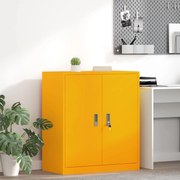 vidaXL Armário de arrumação Amarelo Mostarda 80 x 40 x 90 cm Aço
