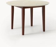 Mesa de jantar redonda com efeito de travertino Jackson, vários tamanhos