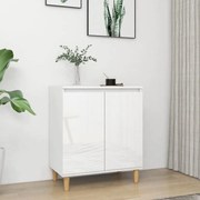 Aparador Thauan de 60cm - Branco Brilhante - Design Escandinavo