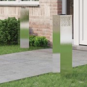 vidaXL Luz Solar LED de Caminho 2 pcs Prateado Aço inoxidável