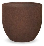 Vaso de flores colorido redondo Polietileno CASA, JARDIM, RESTAURANTE, BAR AZALEA 50 (ø50 x 41cm) - Castanho