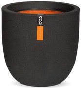 Capi Vaso oval Urban Smooth 35x34 cm preto KBL932