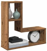 vidaXL Prateleiras de parede cubos 2 pcs deriv. madeira madeira velha