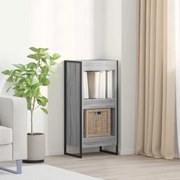 vidaXL Gabinete de Livros Cinza Sonoma 80 x 30 x 155 cm