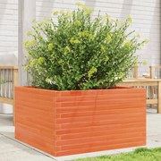 vidaXL Vaso/floreira de jardim 80x80x45,5 cm pinho maciço castanho mel
