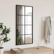 vidaXL Espelho de parede retangular 40x80 cm ferro preto