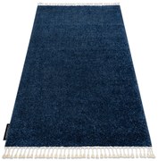 Tapete BERBER 9000 azul escuro Franjas berbere marroquino shaggy