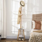 Cabide de Pé Carina com Prateleira e Mesa Integrada – 39,5x39,5x171 cm