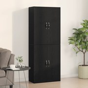 vidaXL Armários 2 pcs Carvalho Preto 69,5x34x180 cm Madeira de Engenharia