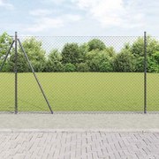 vidaXL Conjunto de Postes de Cerca Prateado 10 x 1.4 m Aço Galvanizado