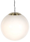 Luminária escandinava de vidro opala de 50 cm - Bola 50 Moderno,Design