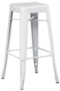 Pack De 2 Bancos Altos Empilháveis Em Aço Lix Branco & ↑75 Cm - Sklum