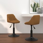 vidaXL Cadeiras de Jantar Giratórias 2 pcs Castanho 46 x 44 x 77.5 cm