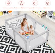 Centro de atividades para cercadinho de bebê com 50 bolas e porta de zíper de malha respirável - preto