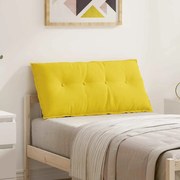 vidaXL Travesseiro para Costas Amarelo Claro 100 x 19 x 50 cm tecido