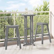 vidaXL Banquetas 2 pcs Cinza Claro em HDPE