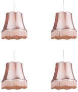 Conjunto de 4 Pendentes Retro Rosa 45cm - Granny Retro