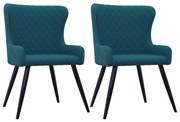 vidaXL Cadeiras de jantar 2 pcs veludo azul