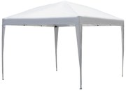 Outsunny Tenda Dobrável 3x3 cm com Bolsa de Transporte Altura Ajustável Anti-UV e Impermeável para Terraço Pátio Branco Prateado | Aosom Portugal