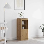 Sideboard vidaXL com Luzes LED Carvalho Artesanal 41x37x100 cm