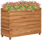 47428 vidaXL Vaso/floreira 100x40x72 cm madeira de teca reciclada e aço