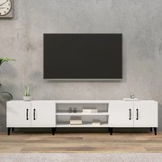 vidaXL Móvel de TV 180x31,5x40cm derivados de madeira branco brilhante