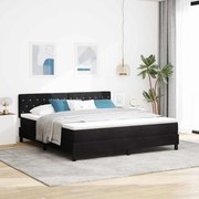 Cama Box Spring com Colchão vidaXL Preto Super King Veludo