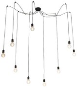 Candeeiro de suspensão de design preto de 9 luzes - Cavalux Moderno