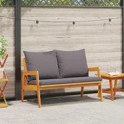 vidaXL Banco de Jardim com Almofadas 115x65x71 cm em Madeira de Acácia