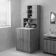 vidaXL Armário máquina de lavar roupa 71x71,5x91,5 cm sonoma cinza
