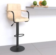 vidaXL Banco de bar veludo cor creme