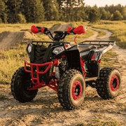 Mini moto 4 gasolina para crianças 125cc RFZ commander PRO R8 2024 semi-automático com marcha atrás Vermelha