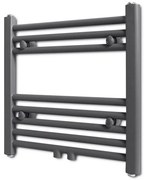 Aquecedor toalhas casa de banho liso 480 x 480 mm cinza