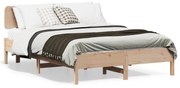 vidaXL Cama sem colchão 135x190 cm madeira de pinho maciça