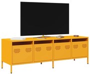 Móvel de TV 135x39x43,5 cm aço laminado a frio amarelo mostarda