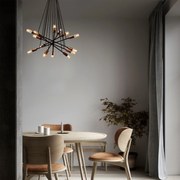 Candeeiro de Teto Okini – Preto Cobre – 52 cm