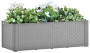 Vaso/floreira c/ sistema rega automática 100x43x33 cm cinzento