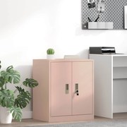 vidaXL Armário de arrumação Rosa 60 x 40 x 70 cm Aço