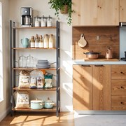 Estante para livros, com 5 níveis 30 x 80 x 153 cm castanho-preto