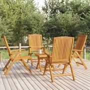 vidaXL 5 pcs conjunto lounge de jardim madeira de teca maciça