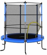 Trampolim com rede de segurança redondo 140x160 cm azul