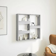 vidaXL Armário parede 80x15x80 cm derivados de madeira cinza sonoma