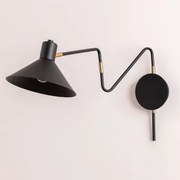 Aplique De Parede Orientável Em Ferro Lizz Preto - Sklum