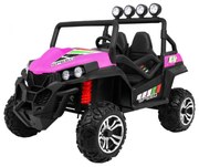 Carro elétrico para Crianças 2 Lugares Grand Buggy 4x4 LIFT 2x12V Rodas Espuma EVA, Assento couro ecológico Rosa