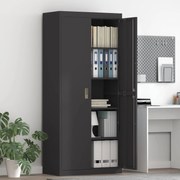 vidaXL Armário de arrumação 2 pcs Preto 80 x 40 x 180 cm Aço
